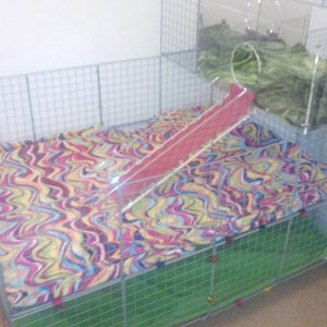 My cage with fleece in